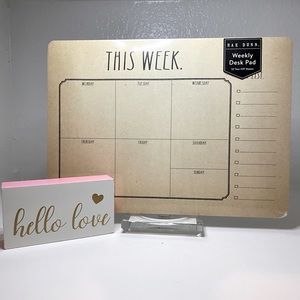 Rae Dunn weekly desk pad